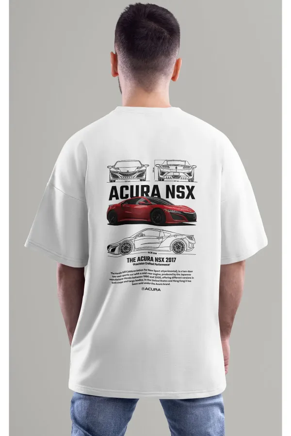 Unisex Men/Women HONDA ACURA NSX Colorful Custom Printed Oversize Cotton Crew Neck T-Shirt T-Shirt