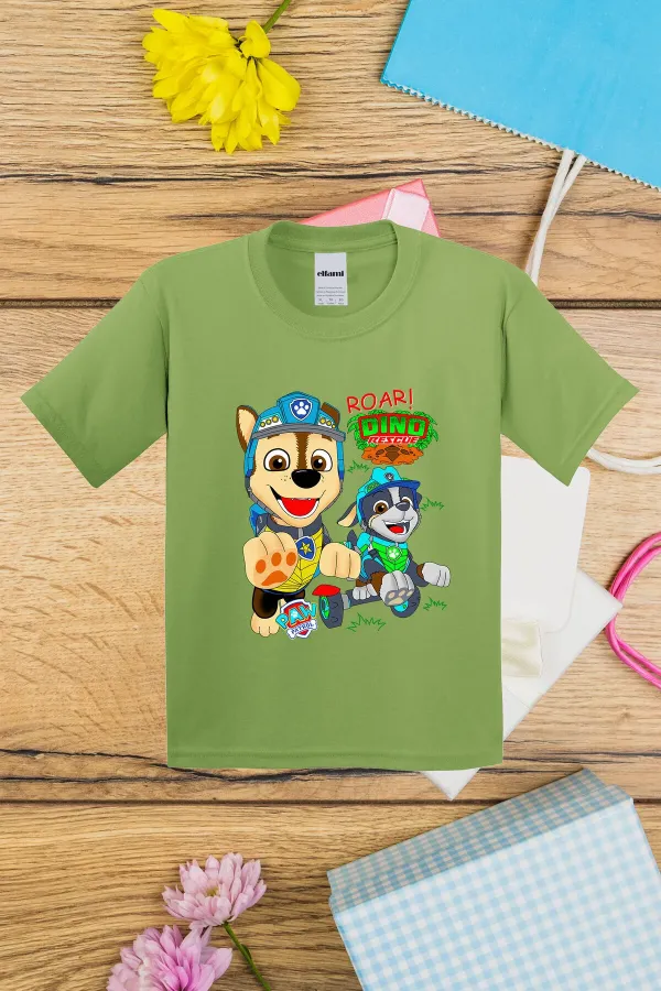 T-shirt imprimé dinosaure Paw Patrol pour enfants
