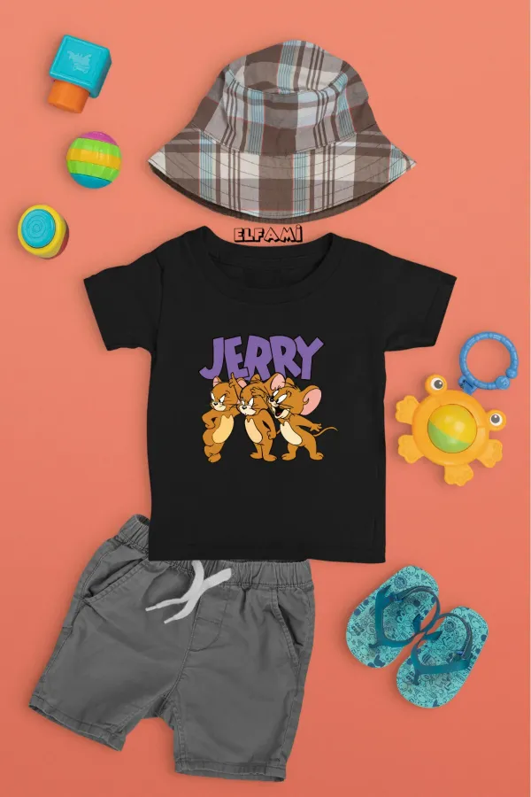 T-shirt imprimé Jerry Detail pour filles/garçons