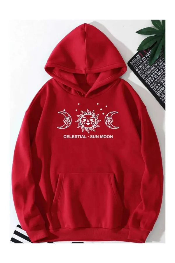 Three Months Printed Red Sweater