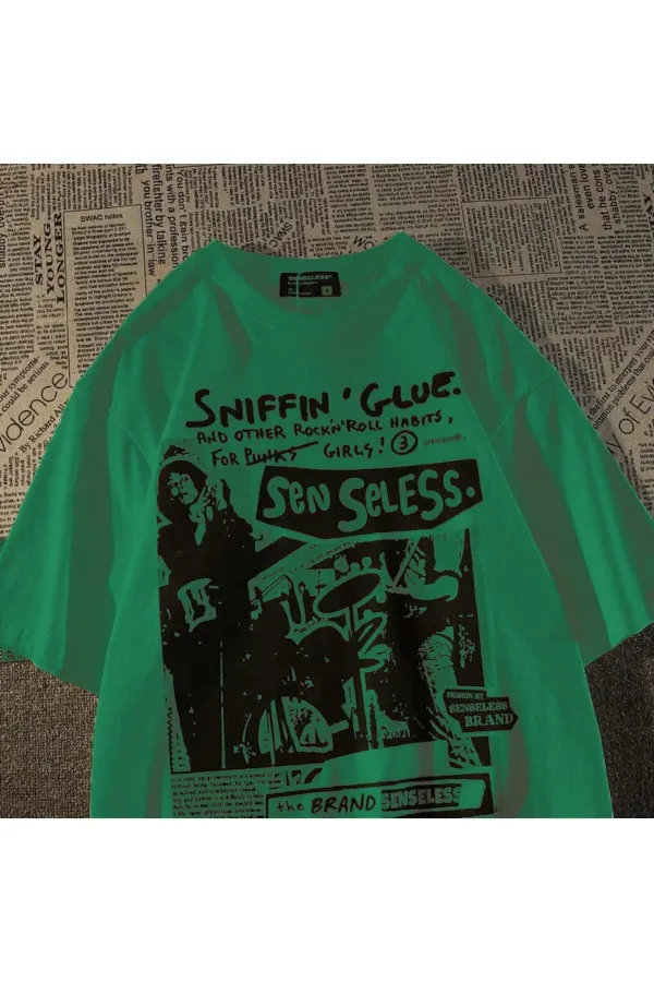 Grunge Cartoon Printed (unisex) T-shirt
