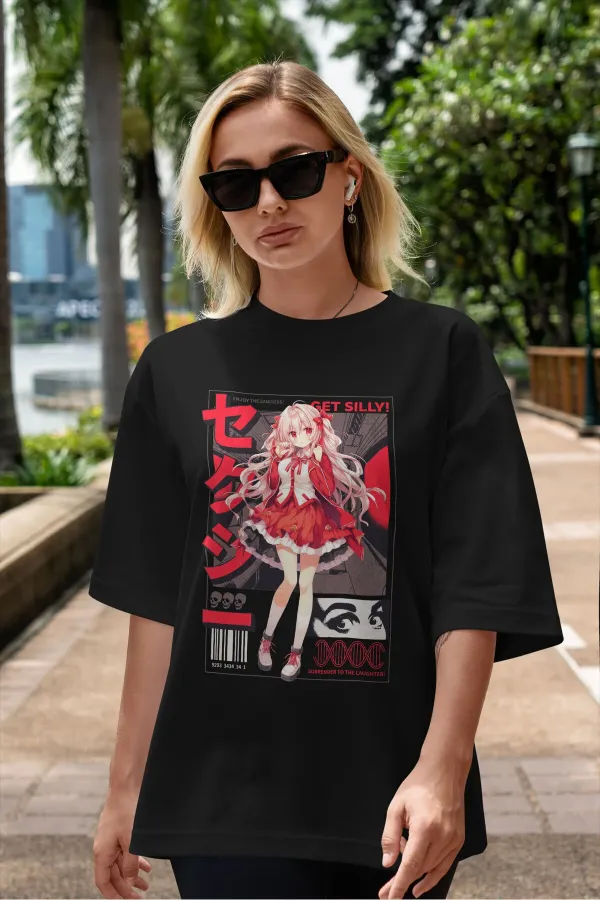 GET SILLY Unisex Men's/Women's Custom Printed Cotton Oversize T-shirt