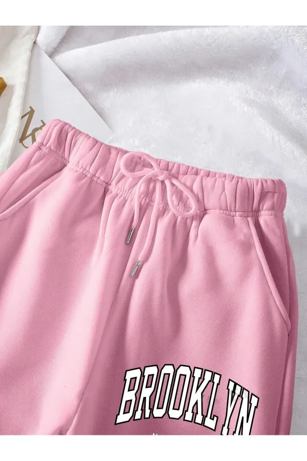 Brooklyn Printed Basic Sweatpants