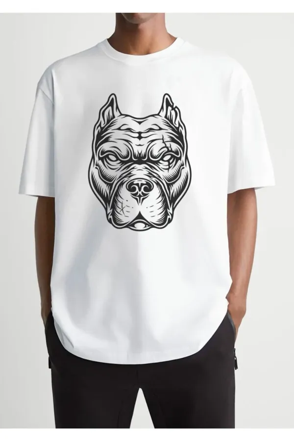 Oversized Printed White T-shirt