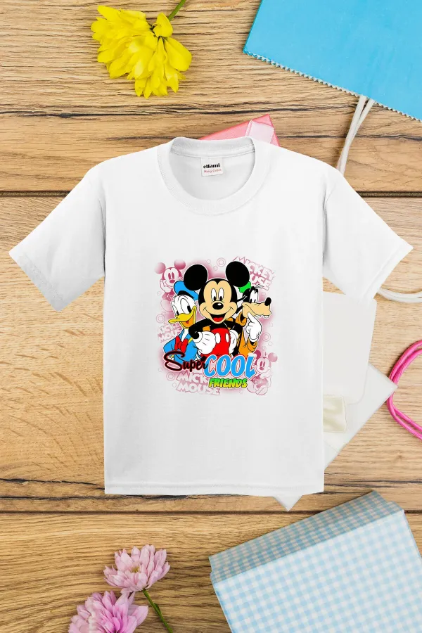 T-shirt imprimé Mickey et ses amis cool pour enfants