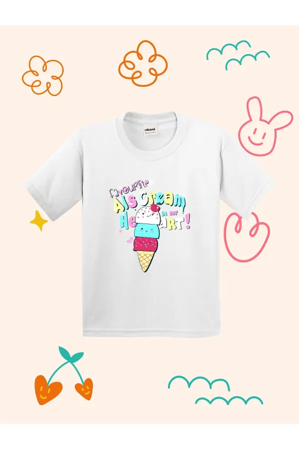 Favorite Ice Cream Designed Kids T-shirt