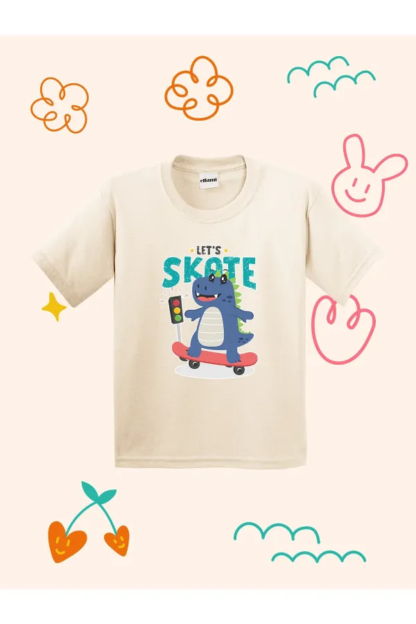 Lets Skate Printed Kids T-shirt