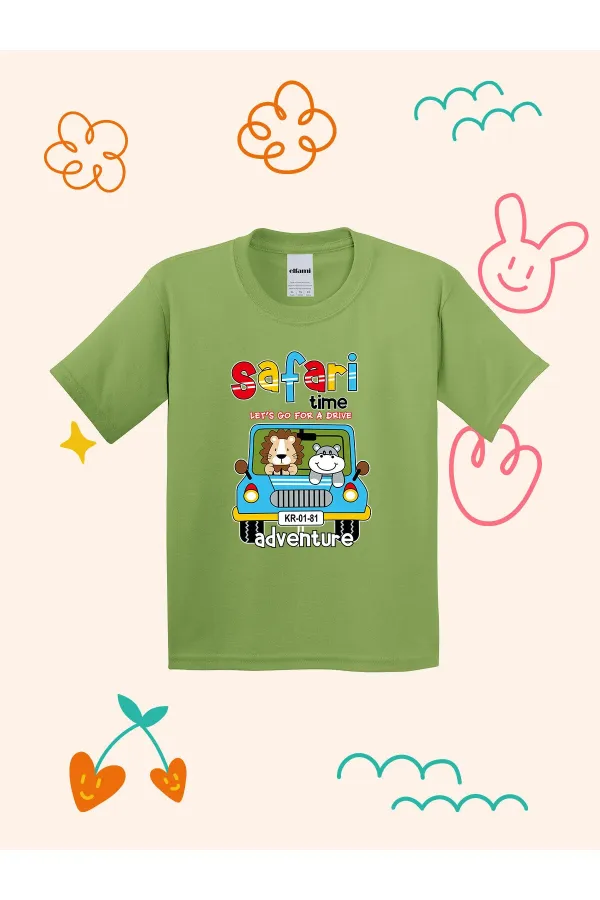 T-shirt enfant imprimé Safari Time Design
