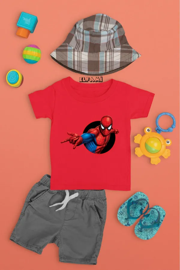 T-shirt imprimé Spider-Man pour fille/garçon
