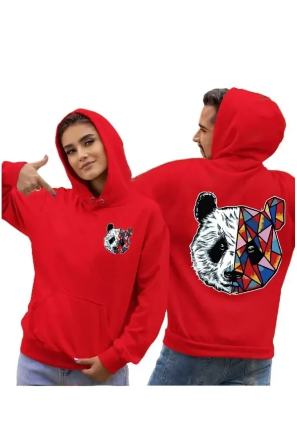 Panda Printed Red Sweater