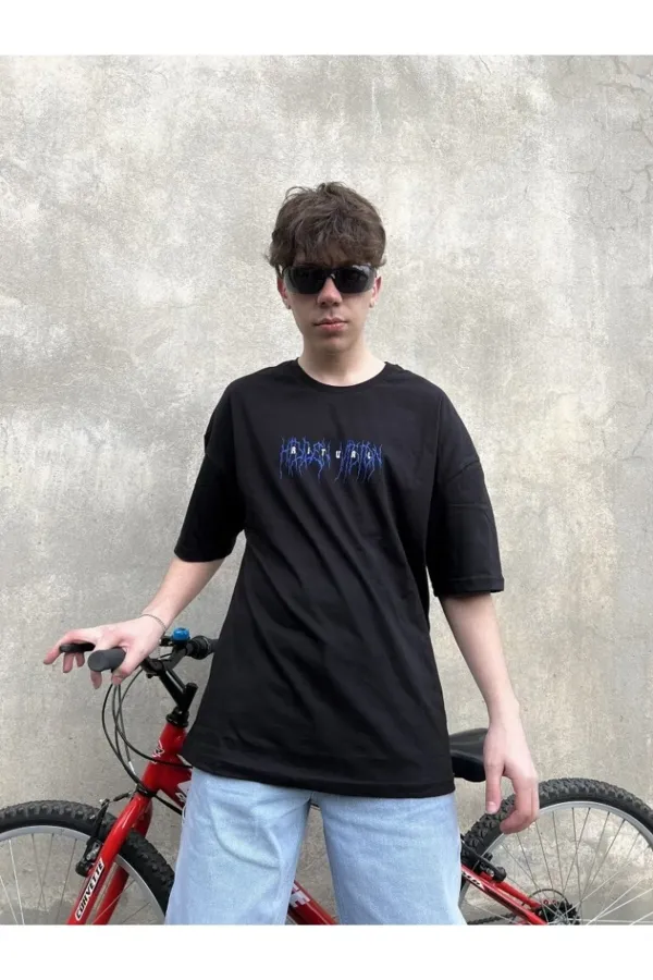 Oversized Comfortable T-shirt with Bauble Print