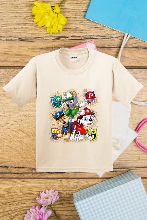 T-shirt imprimé pour enfants de l'équipe de sauvetage de la Pat' Patrouille