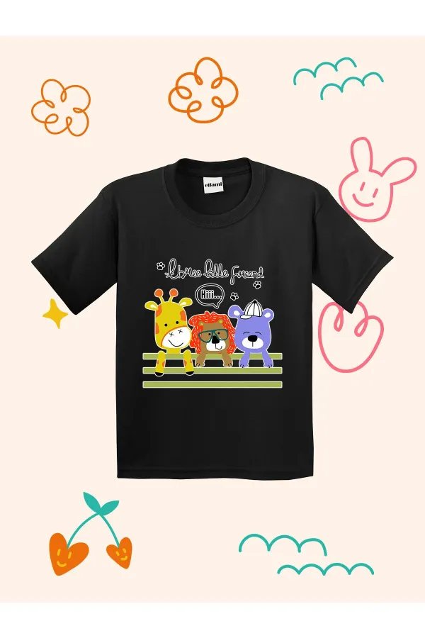 Three Little Friends themed kids' t-shirt