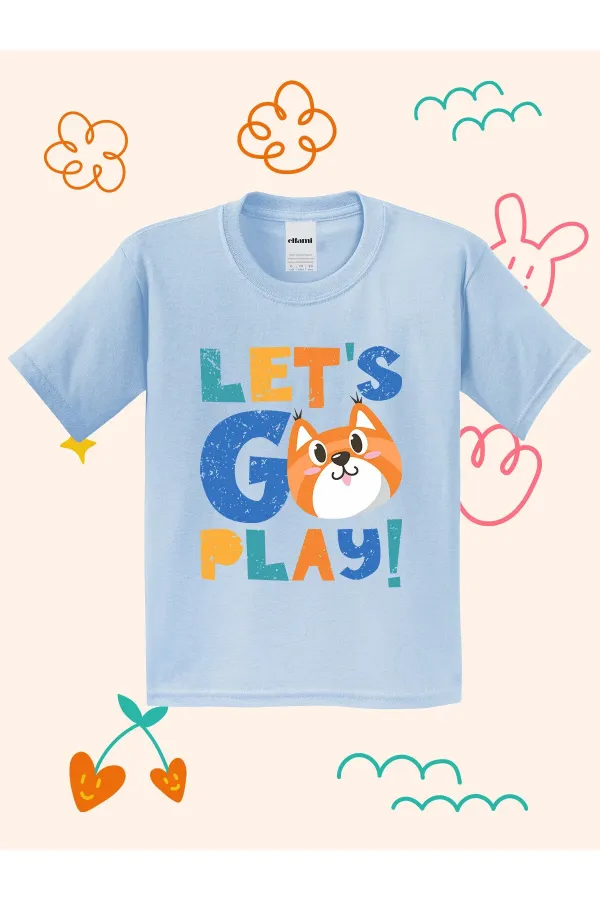 Lets Go Play Baskılı Çocuk T-shirt