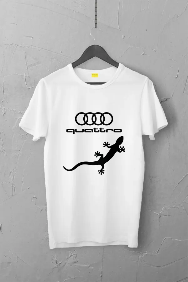 Audi Quattro Tasarımlı Tshirt , Unisex Premium, Çatlama Solma Yapmaz / Otomobil