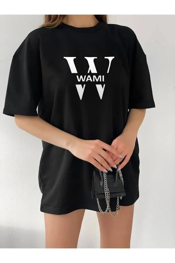 T-shirt boyfriend oversize unisexe avec logo Wami