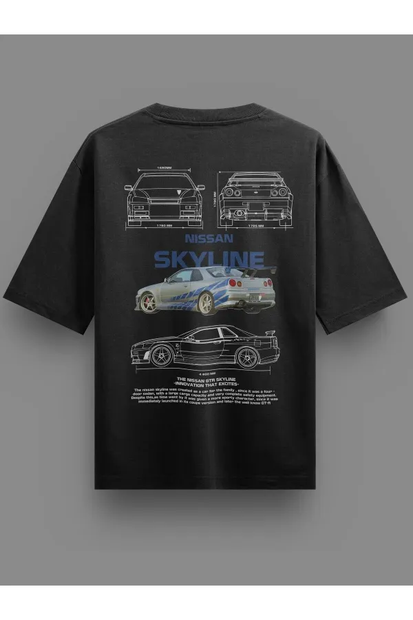 Nissan Skyline Oversize Tshirt Black Unisex