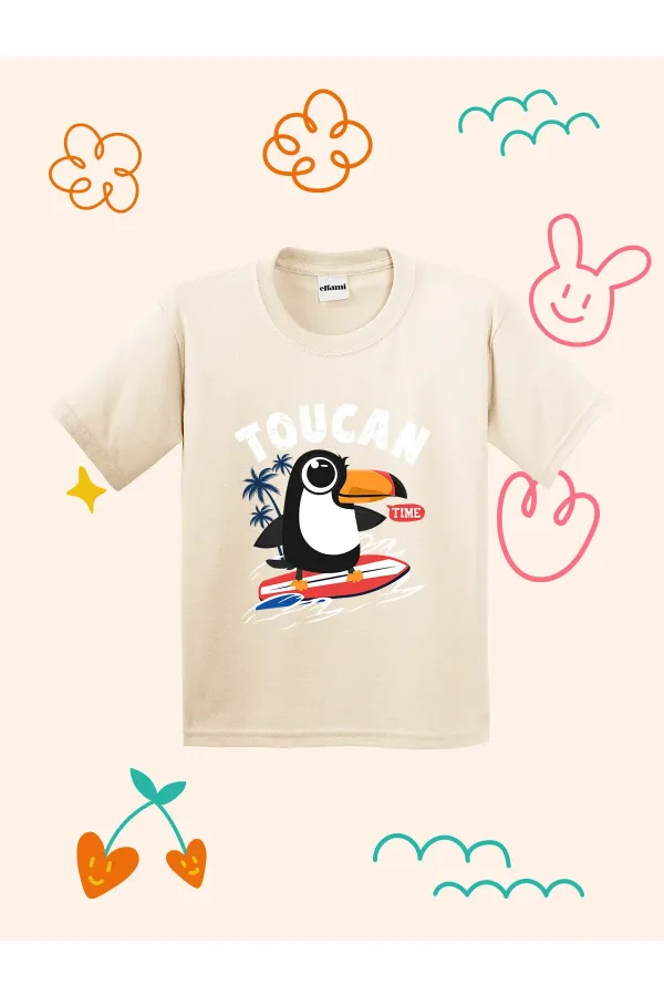 Toucan Time Design Printed Kids T-shirt