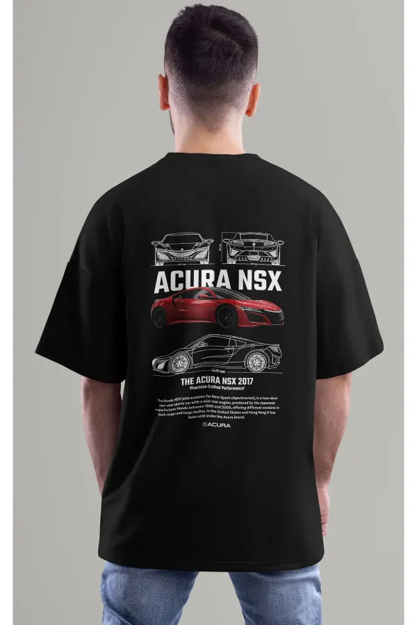 Unisex Men/Women HONDA ACURA NSX Colorful Custom Printed Oversize Cotton Crew Neck T-Shirt T-Shirt