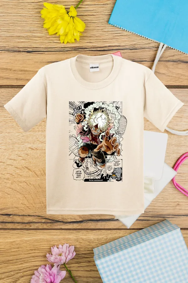 T-shirt imprimé One Piece Anime pour enfants