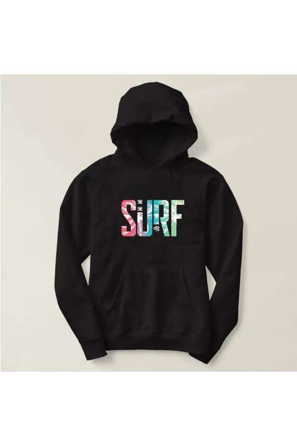 Unisex Printed Oversize Hooded Sweatshirt