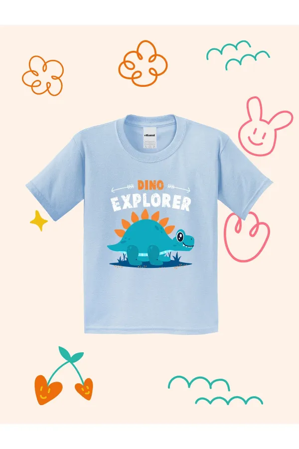 Explorer Dino Print Kids T-shirt