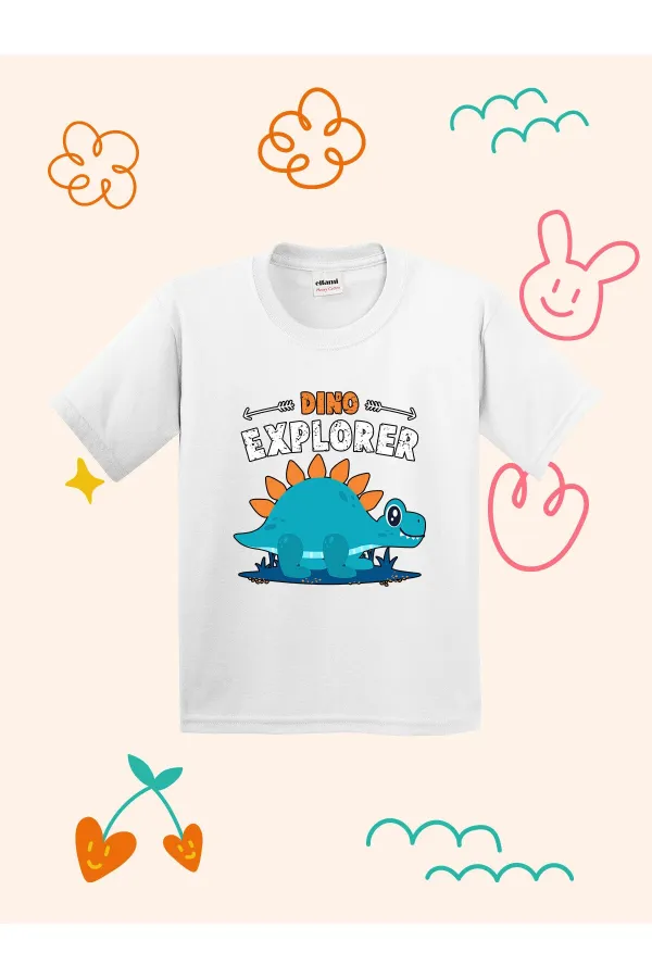 Explorer Dino Print Kids T-shirt