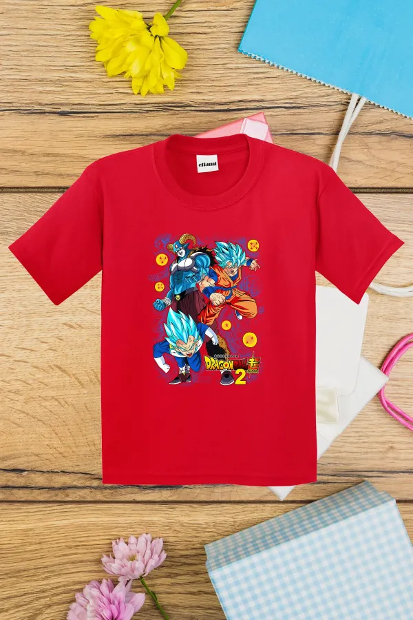 T-shirt imprimé Dragon Ballz 2 pour enfants