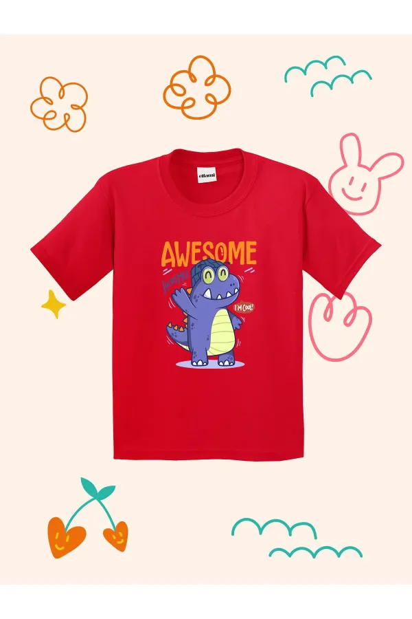 Awesome Dino Design Kids T-shirt