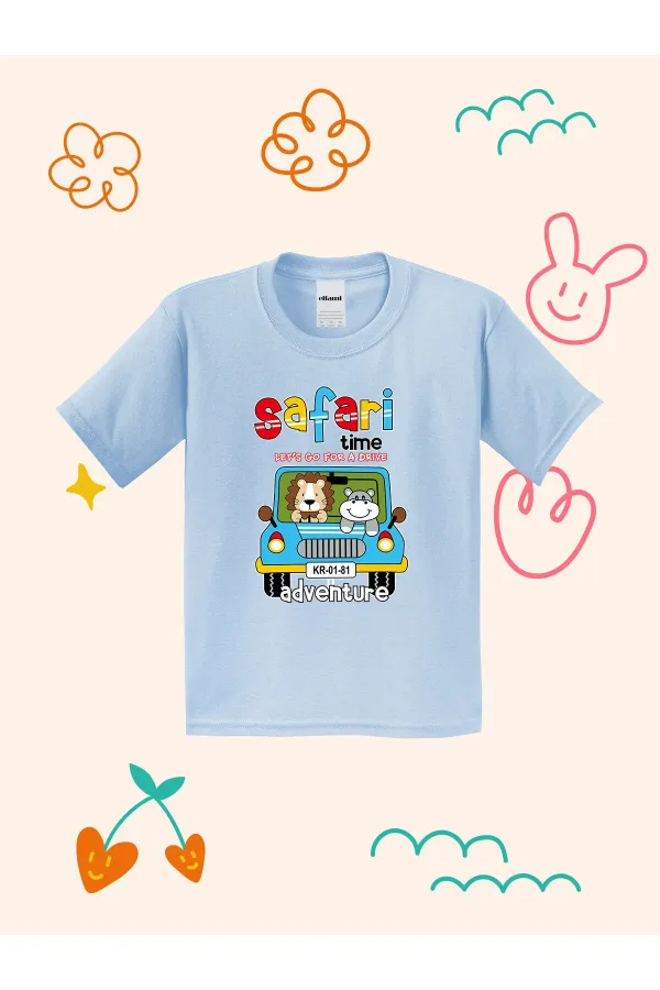 T-shirt enfant imprimé Safari Time Design