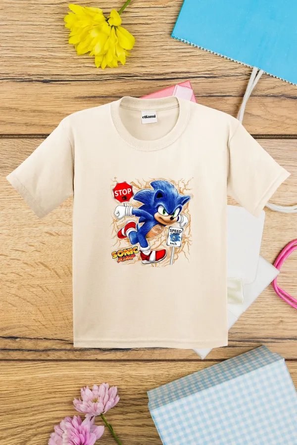 T-shirt imprimé Sonic Jump pour enfants