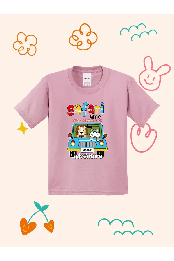 T-shirt enfant imprimé Safari Time Design