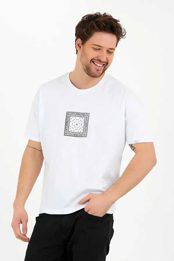 Square Patterned Oversized T-shirt