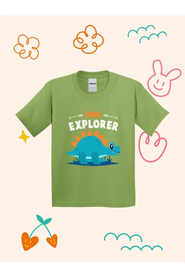 Explorer Dino Print Kids T-shirt