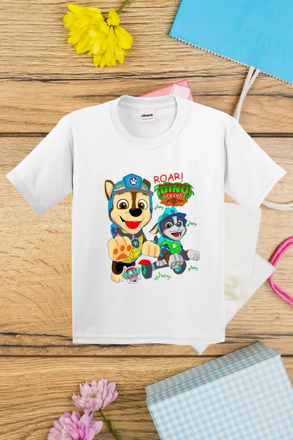 T-shirt imprimé dinosaure Paw Patrol pour enfants