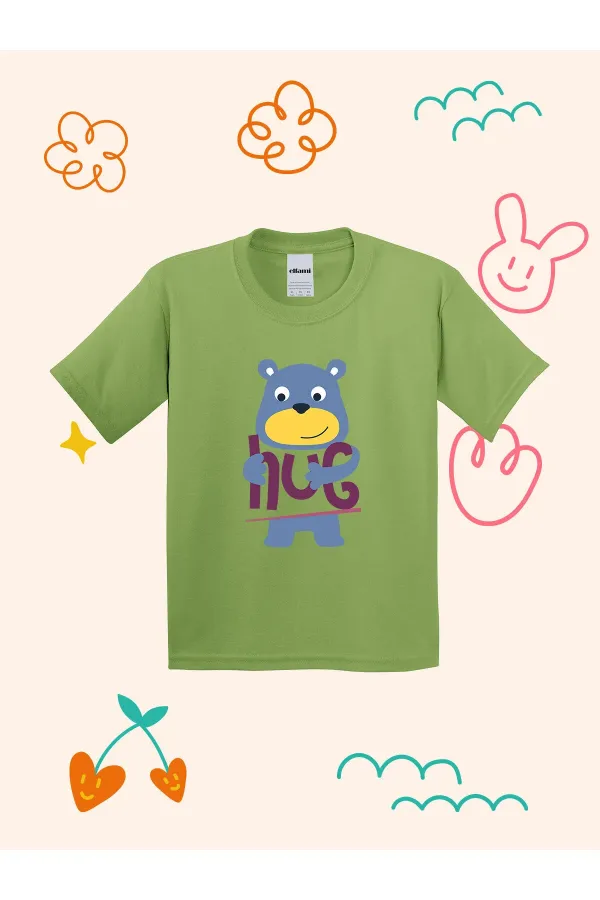 Hug Design Printed Kids T-shirt