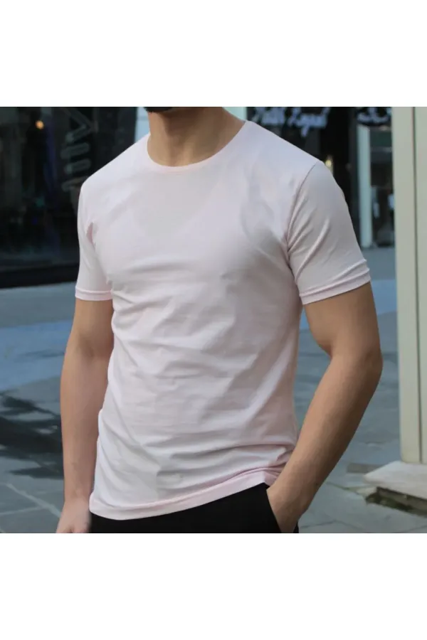 T-shirt slim à col ras du cou pour homme
