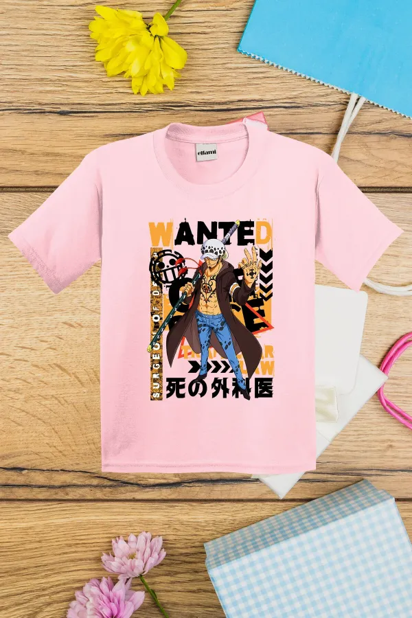T-shirt imprimé OnePiece Wanted pour enfants