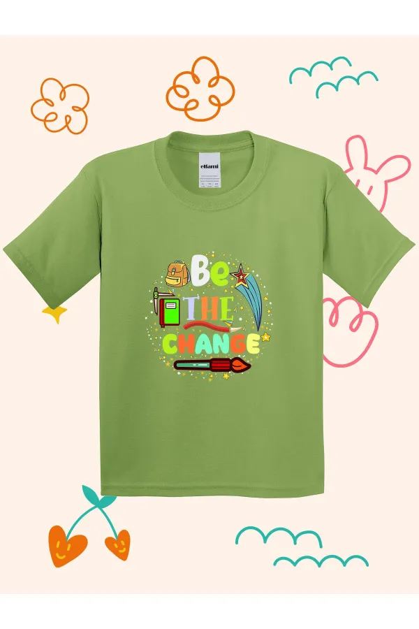 Be The Change Baskılı Çocuk T-shirt