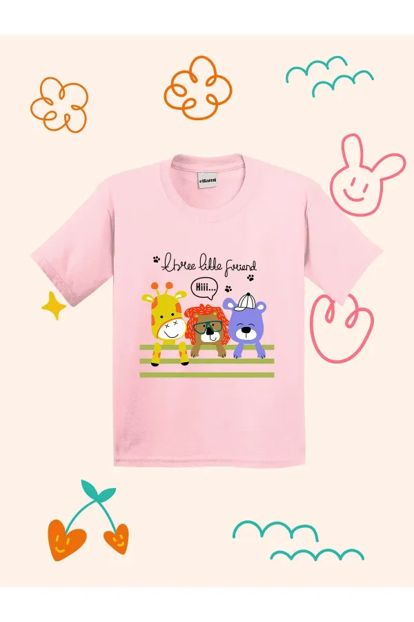 Three Little Friends themed kids' t-shirt