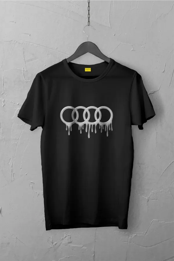 Audi Logo Tasarımlı Tshirt , Unisex Premium, Çatlama Solma Yapmaz / Otomobil
