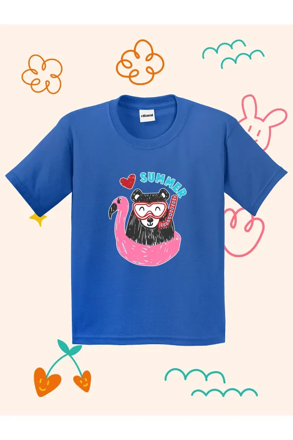 T-shirt enfant imprimé ours en peluche été
