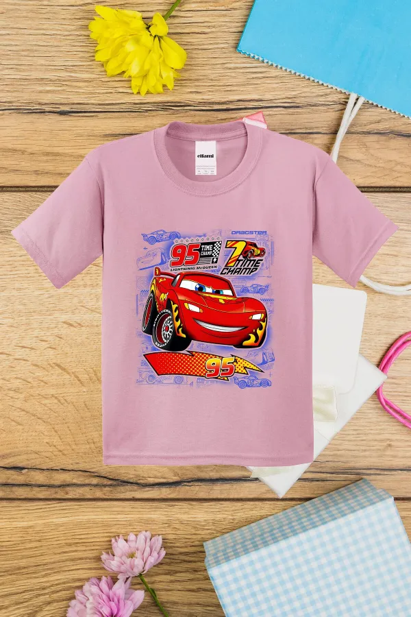 T-shirt imprimé Lightning McQueen pour enfants
