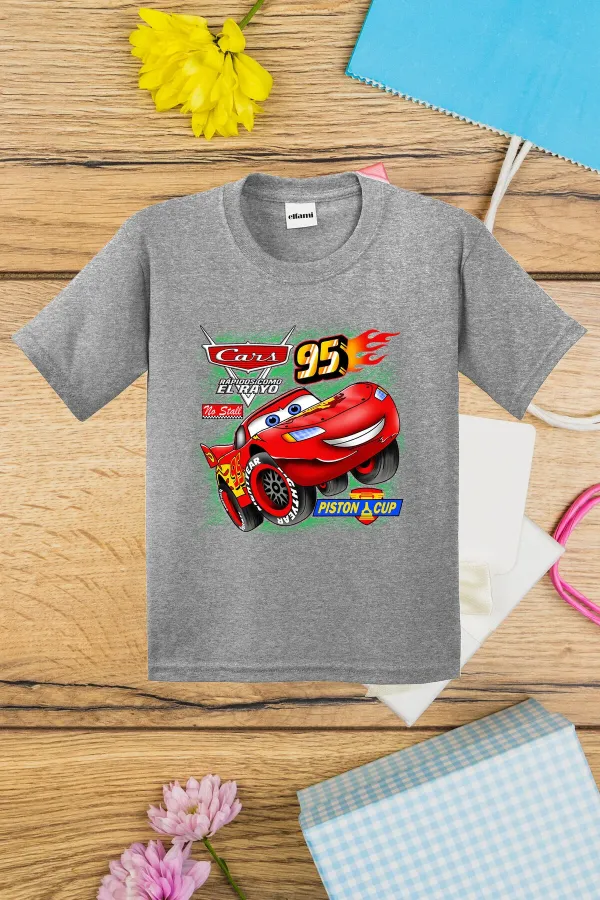 T-shirt imprimé Cars Lightning McQueen pour enfant