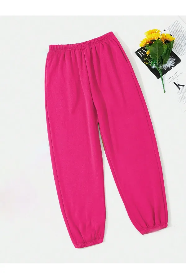 Pantalon de survêtement basique en coton peigné