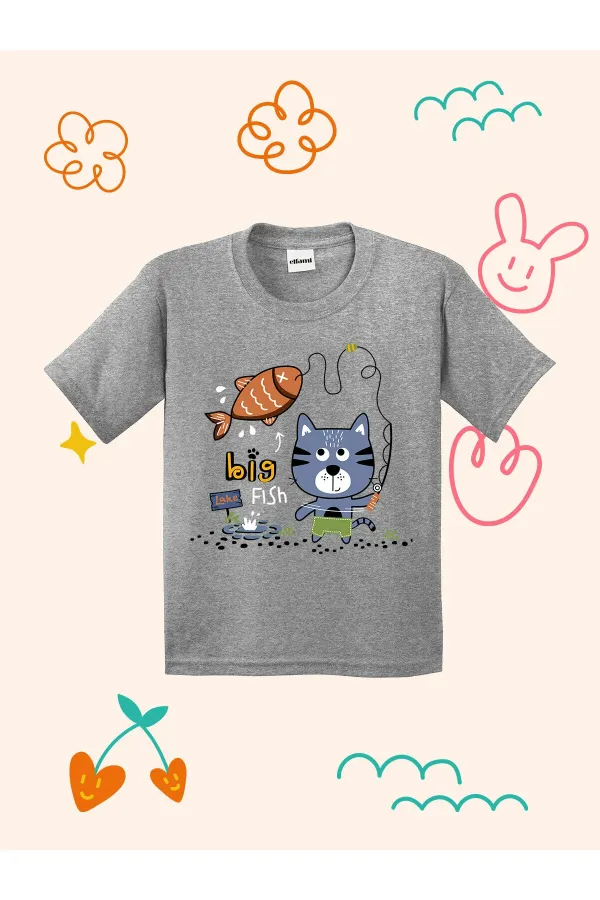 Big Fish Lake Design Kids T-shirt