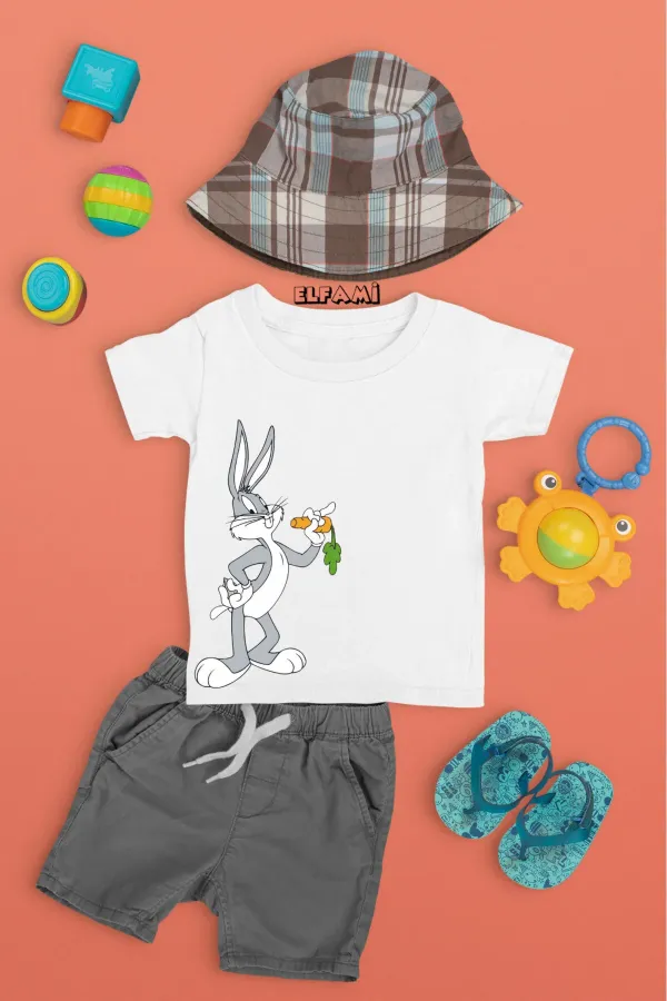 T-shirt imprimé Bugs Bunny pour fille/garçon