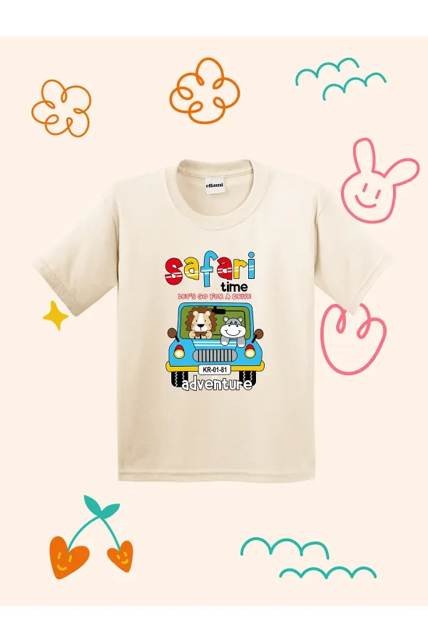 Safari Time Design Printed Kids T-shirt