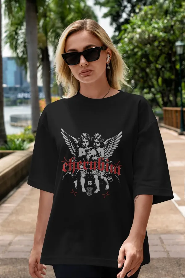 Unisex Men's/Women's THE GUARDIANS Custom Printed Oversize Cotton Crew Neck T-Shirt