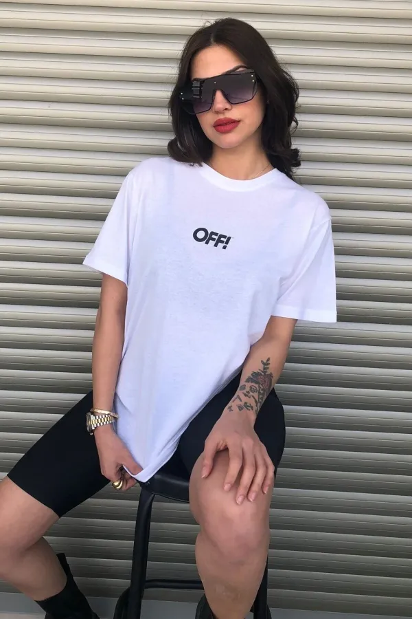 White Unisex Joker Oversize T-shirt with Back Print
